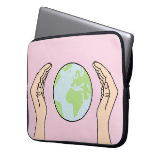 Funda Para Portátil Die Erde zwischen zwei Händen