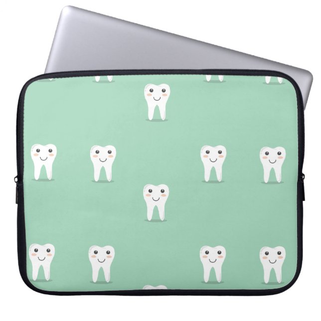 Funda Para Portátil Diente feliz de Kawaii (Frente)