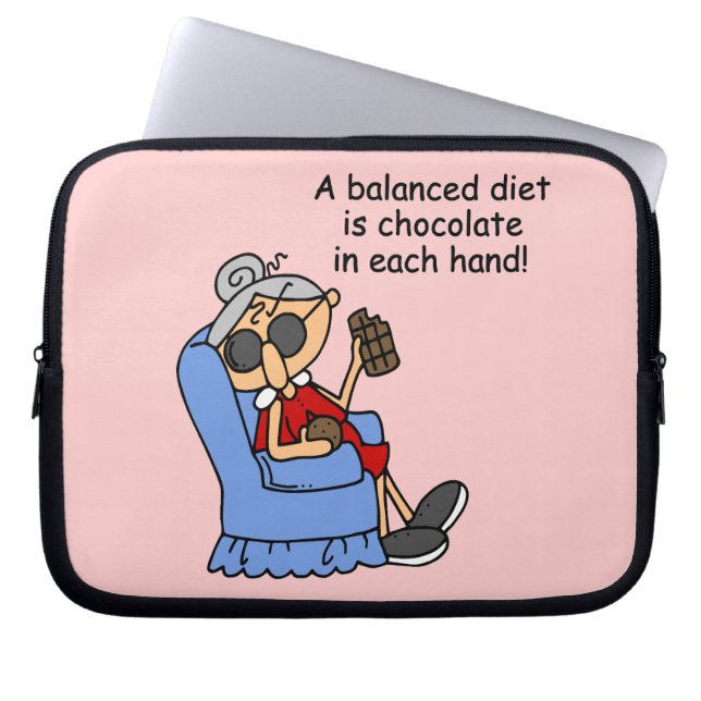 Funda Para Portátil Dieta equilibrada de chocolate (Frente)