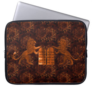 Funda Para Portátil Diez mandamientos y leones