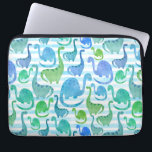 Funda Para Portátil Dino Stripe Watercolor Dinosaurios Adorable<br><div class="desc">Dino Stripe Watercolor Dinosaurios Adorable Cute Pattern.</div>