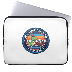Funda Para Portátil Dinosaur Kawaii Patriótico Todo Americano DINO EST
