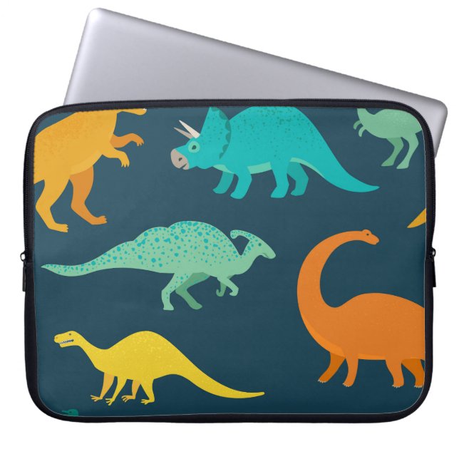 Funda Para Portátil Dinosaurio Adventure: Fondo de escritorio infantil (Frente)