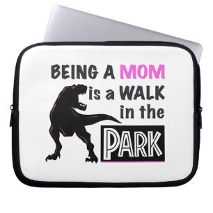 Funda Para Portátil Dinosaurio divertido ser mamá es un paseo por el p