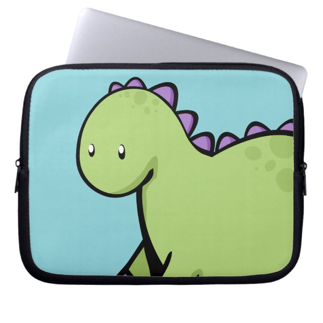 Funda Para Portátil Dinosaurio verde lindo (Frente)