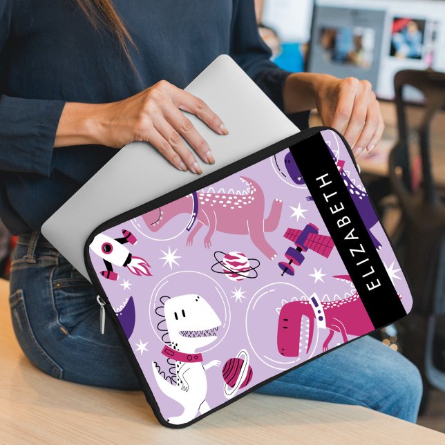 Funda Para Portátil Dinosaurios Espaciales, Dinosaurios Cutos, Estrell (Subido por el creador)