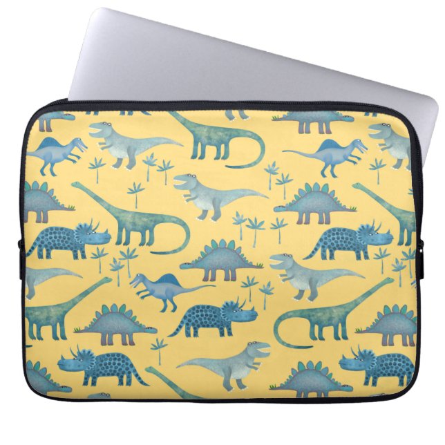 Funda Para Portátil Dinosaurios Sunshine Amarillo (Frente)