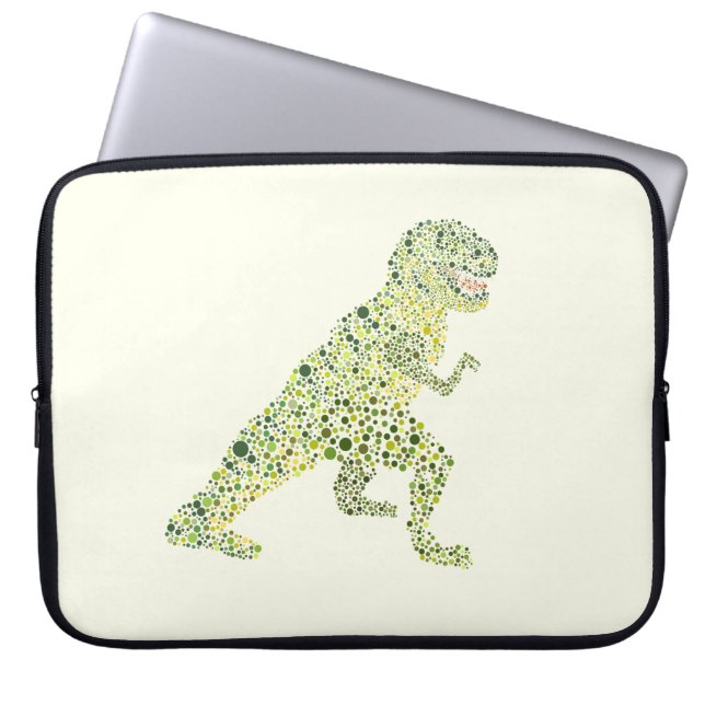 Funda Para Portátil Dinosaurios T-REX en puntos (Frente)