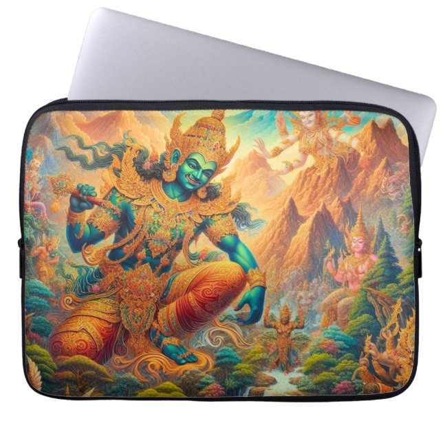Funda Para Portátil Dios en el Valle Celestial (Frente)