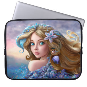 Funda Para Portátil Diosa del Mar de Sirenas Nymph Siren Arte Subacuát