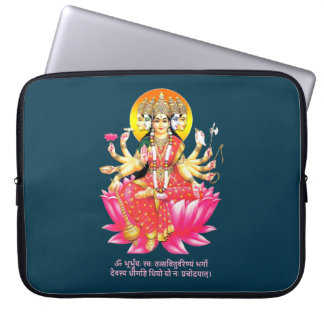 Funda Para Portátil Diosa Gayatri Devi en la deidad hindú de Lotus
