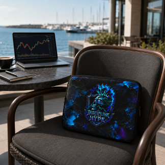 Funda Para Portátil Disciplina Sobre Hype Bitcoin Pincelada Azul 