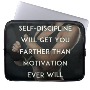 Funda Para Portátil Disciplina vs Motivación - Inspiración de gimnasio