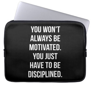 Funda Para Portátil Disciplina vs Motivación - Trabajo Inspirador