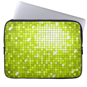 funda para portátil Disco Tiles Lime de 13 pulgada