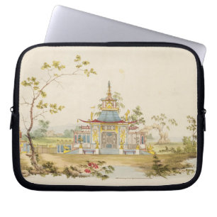 Funda Para Portátil Diseñe para un templo chino, c.1810 (pluma y tint