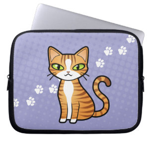 Funda Para Portátil Diseñe su propio gato del dibujo animado
