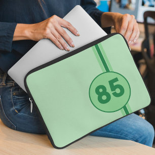 Funda Para Portátil Diseño 85 en verde sobre verde menta con rayas