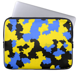 Funda Para Portátil Diseño abstracto amarillo azul negro