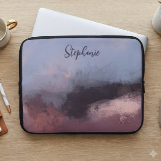 Funda Para Portátil Diseño abstracto de acuarela naval con rubor tempe
