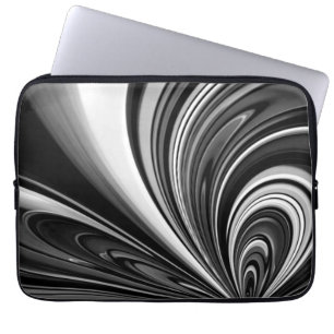 Funda Para Portátil Diseño abstracto de lazo en blanco y negro