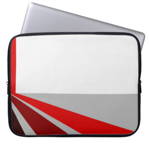 Funda Para Portátil Diseño abstracto de negro rojo