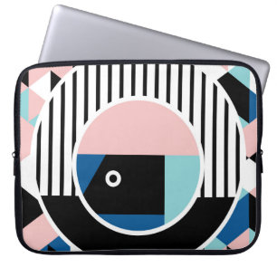 Funda Para Portátil Diseño abstracto de poster Memphis. Marca geométri