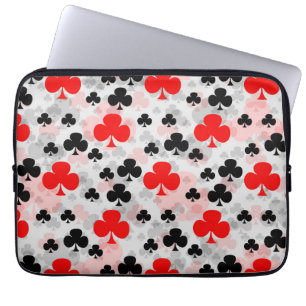 Funda Para Portátil Diseño abstracto del patrón del Club Red Black Clo