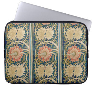 Funda Para Portátil Diseño Antiguo de Bordado de Seda Floral Rosa de W