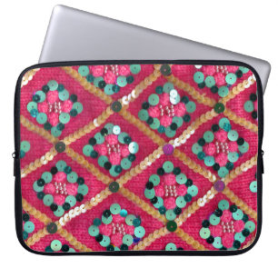 Funda Para Portátil Diseño atractivo hecho punto enrrollado rosado de