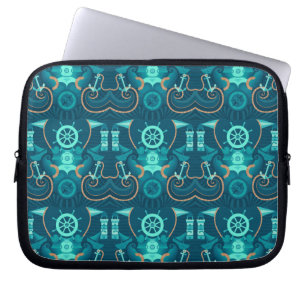 Funda Para Portátil Diseño azul náutico