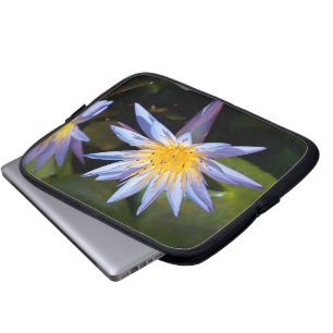 Funda Para Portátil Diseño Botánico Floral de Nenúfar Tropical
