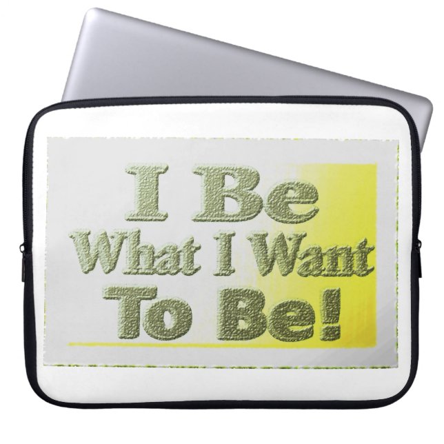 Funda Para Portátil Diseño curado sobre "I Be" (Frente)