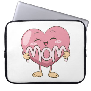 Funda Para Portátil Diseño de abrazo de corazón de mamá Kawaii