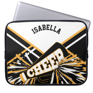 Funda Para Portátil Diseño de animadores blancos, negros y dorados