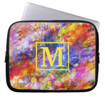 Diseño de arte abstracto de monograma dorado