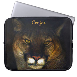 Funda Para Portátil Diseño de arte de Cougar Mountain Lion Big Cat