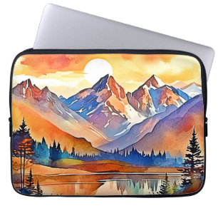 Funda Para Portátil Diseño de arte de la montaña Sunset