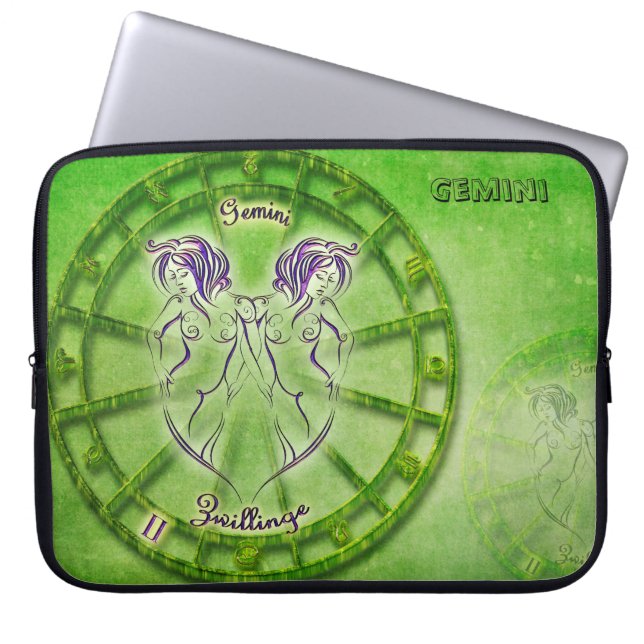 Funda Para Portátil Diseño de Astrología Gemini Zodiac (Frente)