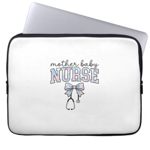 Funda Para Portátil Diseño de camisa con lazo floral para enfermera de
