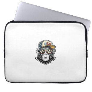 Funda Para Portátil Diseño de camiseta de gafas de sol patrióticas de