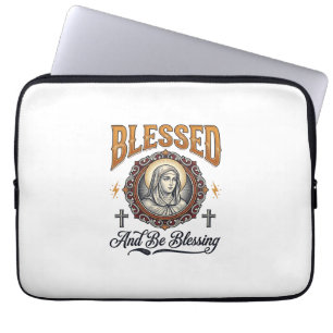 Funda Para Portátil Diseño de camiseta de grabado vintage cristiano be