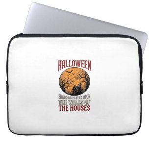 Funda Para Portátil Diseño de camiseta de luna de casa embrujada de Ha
