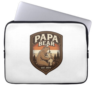 Funda Para Portátil Diseño de camiseta de oso de grabado vintage Papa 