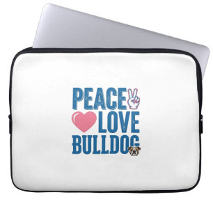 Funda Para Portátil Diseño de camiseta de perro vintage de amor paz bu