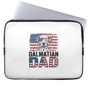 Funda Para Portátil Diseño de camiseta de perro vintage patriota padre