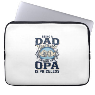 Funda Para Portátil Diseño de camiseta de puño vintage de papá y Opa_1