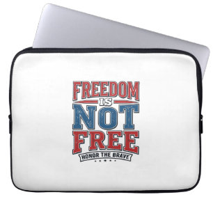Funda Para Portátil Diseño de camiseta de veterano patriota La liberta