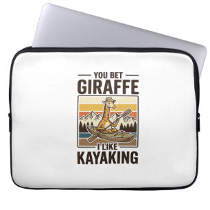 Funda Para Portátil Diseño de camiseta divertida vintage de jirafa en