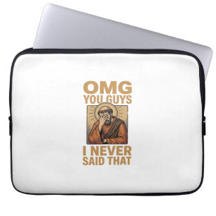 Funda Para Portátil Diseño de camiseta divertida vintage religiosa de